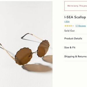 I-SEA Scallop Shell Sunglasses